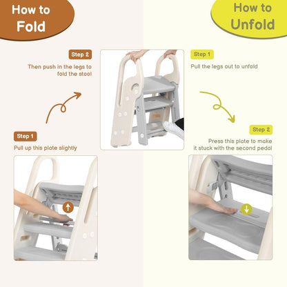 Adjustable and Foldable Step Stool