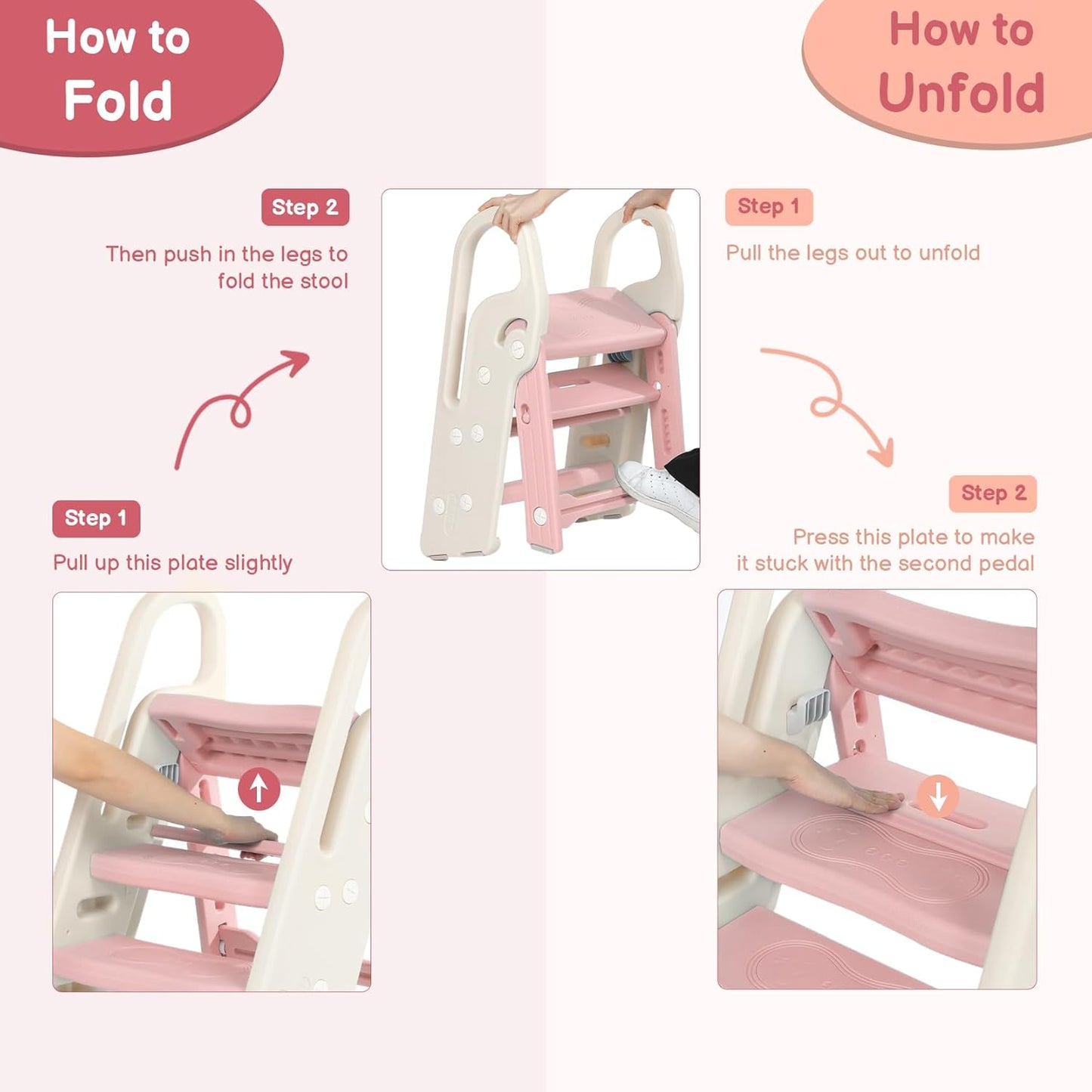 Adjustable and Foldable Step Stool