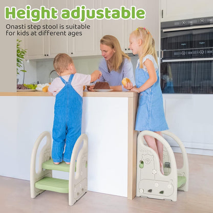 Toddler Step Stool Plastic Ladder Toddler Helper Stool for Bedroom Kitchen Counter